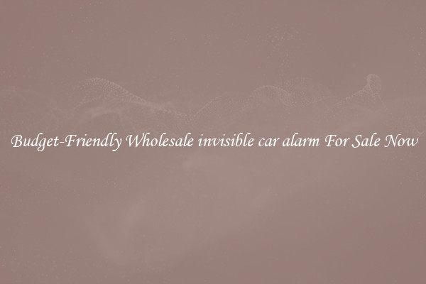 Budget-Friendly Wholesale invisible car alarm For Sale Now