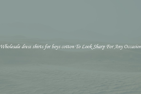 Wholesale dress shirts for boys cotton To Look Sharp For Any Occasion