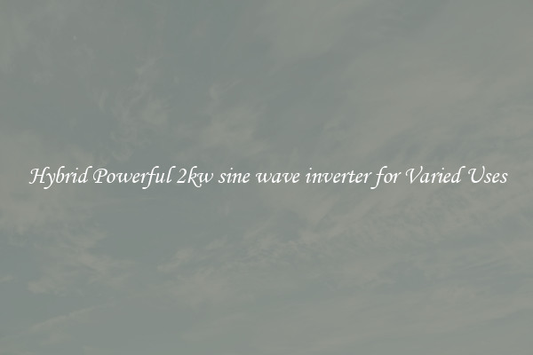 Hybrid Powerful 2kw sine wave inverter for Varied Uses