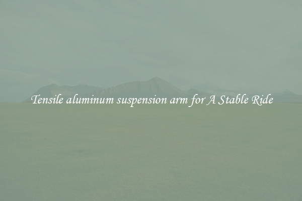 Tensile aluminum suspension arm for A Stable Ride