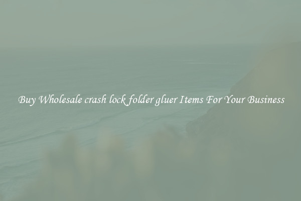 Buy Wholesale crash lock folder gluer Items For Your Business