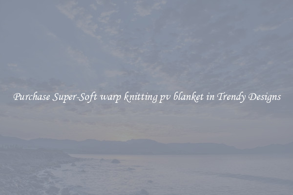 Purchase Super-Soft warp knitting pv blanket in Trendy Designs