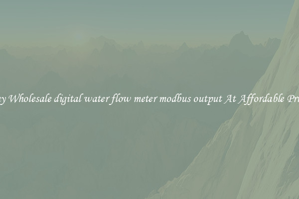 Buy Wholesale digital water flow meter modbus output At Affordable Prices
