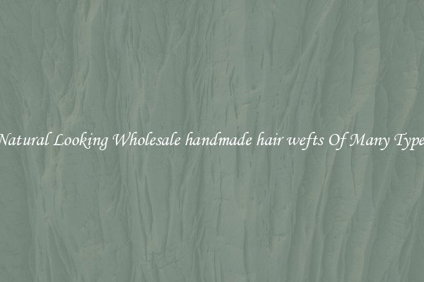 Natural Looking Wholesale handmade hair wefts Of Many Types